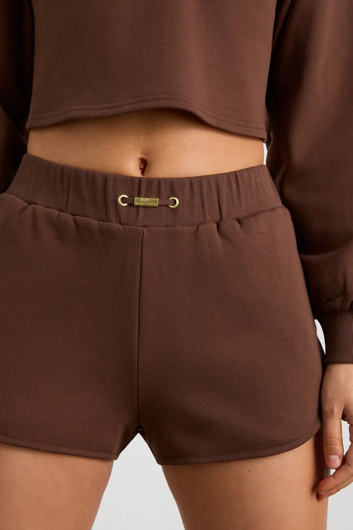 cotton_crossover_shorts__4.webp New Aje ATHLETICA Cotton Crossover Shorts 603 Dark Chocolate Brown