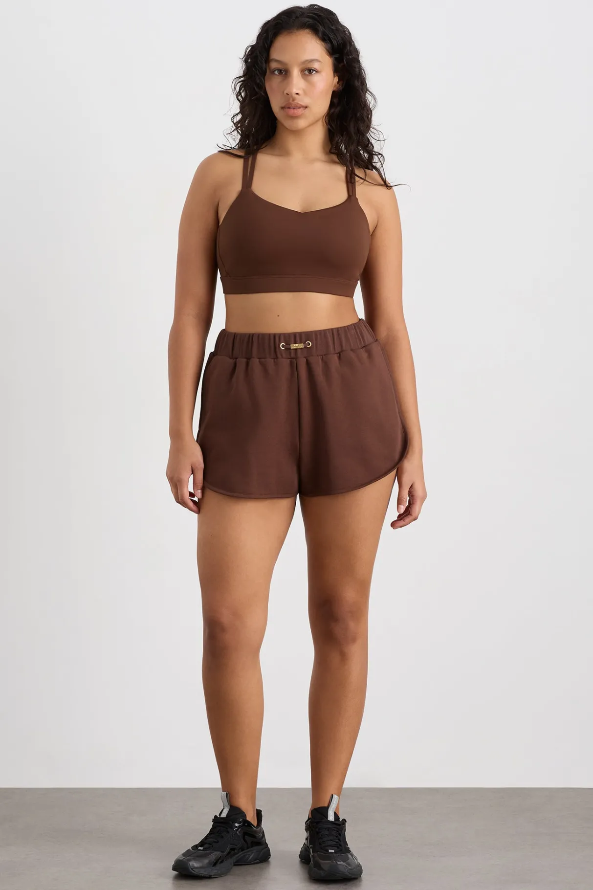 cotton_crossover_shorts__6.webp New Aje ATHLETICA Cotton Crossover Shorts 603 Dark Chocolate Brown