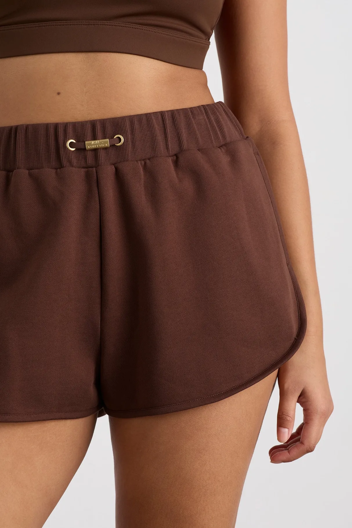 cotton_crossover_shorts__8.webp New Aje ATHLETICA Cotton Crossover Shorts 603 Dark Chocolate Brown