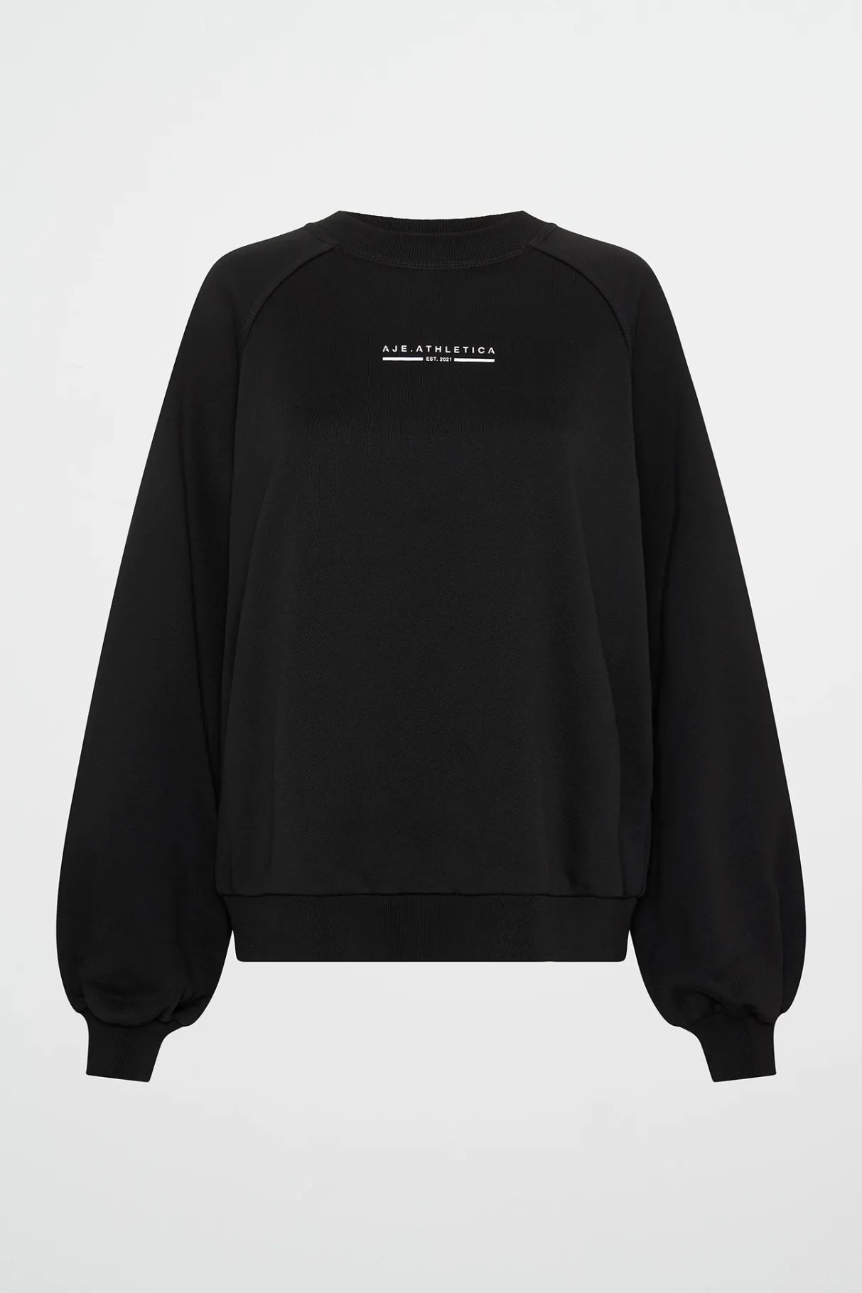 crew_neck_raglan_jumper__1.webp Cheap Aje ATHLETICA Crew Neck Raglan Jumper 436 Black