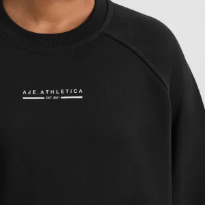 Cheap Aje ATHLETICA Crew Neck Raglan Jumper 436 Black