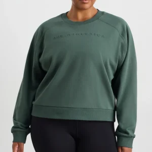 Fashion Aje ATHLETICA Crew Neck Sweater 401 Moss Green