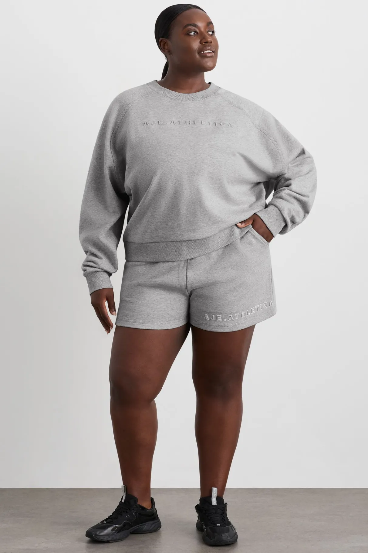 crew_neck_sweater__11-1.webp Flash Sale Aje ATHLETICA Crew Neck Sweater 401 Grey Marle
