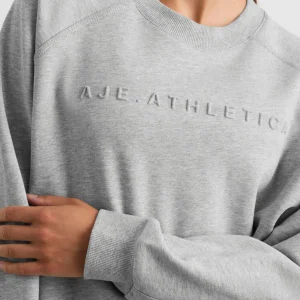 Flash Sale Aje ATHLETICA Crew Neck Sweater 401 Grey Marle