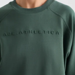 Fashion Aje ATHLETICA Crew Neck Sweater 401 Moss Green