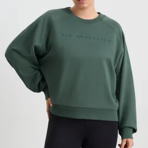 Fashion Aje ATHLETICA Crew Neck Sweater 401 Moss Green