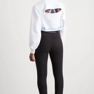 Store Aje ATHLETICA Crop Cut Out Crew Jumper 416 White/Cerulean Blue