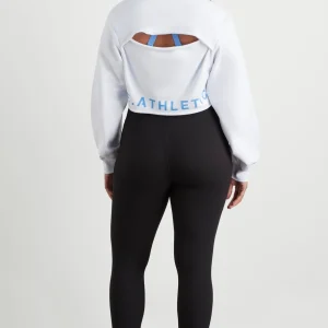 Store Aje ATHLETICA Crop Cut Out Crew Jumper 416 White/Cerulean Blue