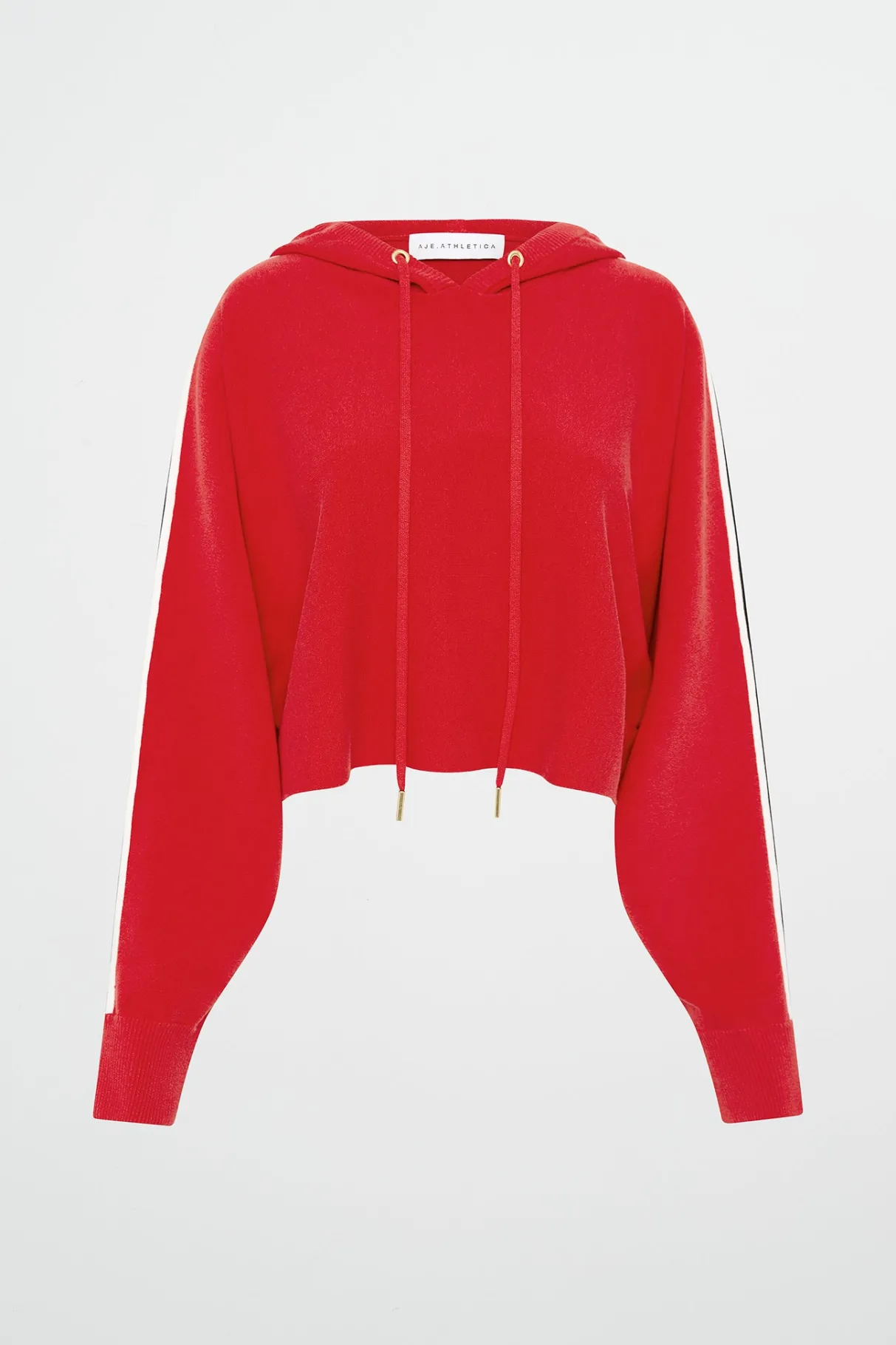 crop_knit_hoodie__1.webp Sale Aje ATHLETICA Crop Knit Hoodie 405 Passionate Red