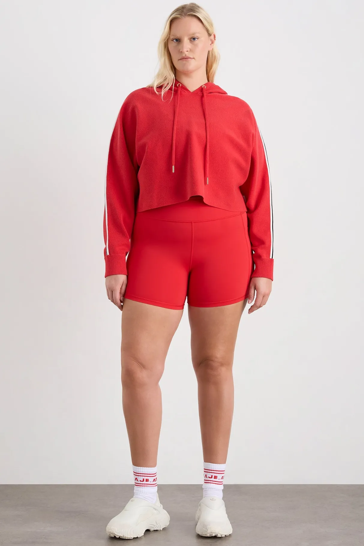 crop_knit_hoodie__11.webp Sale Aje ATHLETICA Crop Knit Hoodie 405 Passionate Red