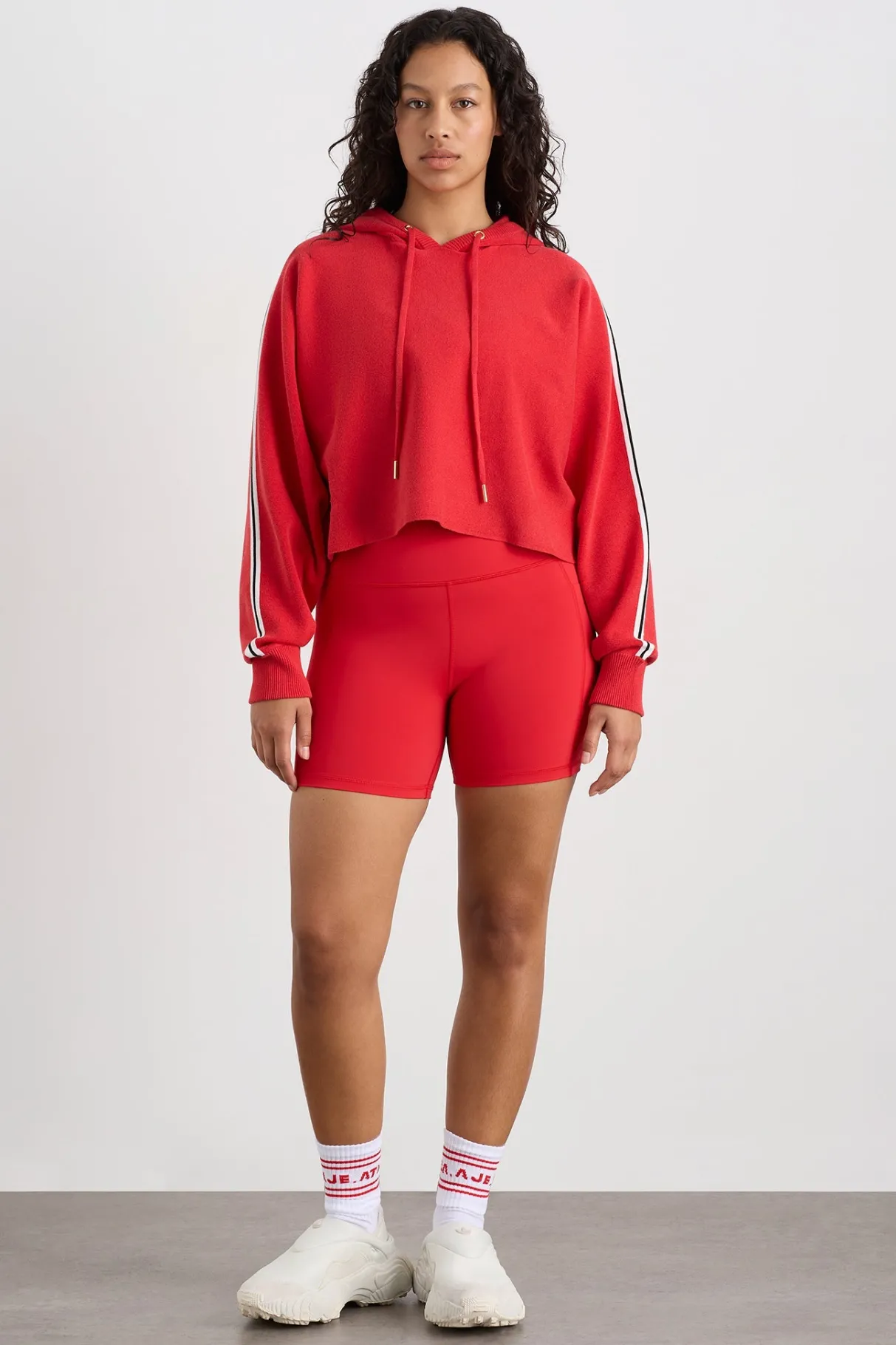 crop_knit_hoodie__6.webp Sale Aje ATHLETICA Crop Knit Hoodie 405 Passionate Red