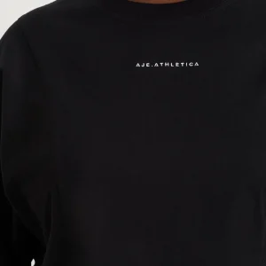 Hot Aje ATHLETICA Crop Panel Tee 105 Black