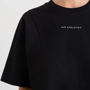 Hot Aje ATHLETICA Crop Panel Tee 105 Black