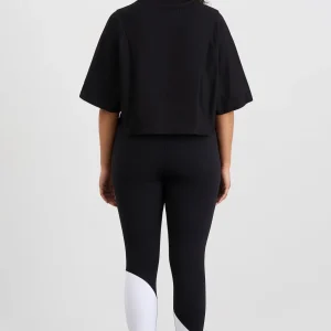 Hot Aje ATHLETICA Crop Panel Tee 105 Black