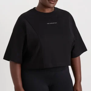 Hot Aje ATHLETICA Crop Panel Tee 105 Black