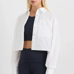 Best Sale Aje ATHLETICA Crop Shirt 609 White