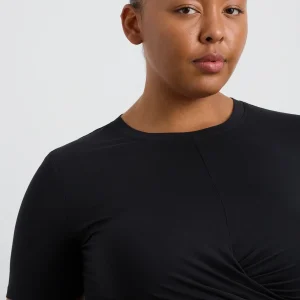 Outlet Aje ATHLETICA Crop Twist Front Tee 130 Black