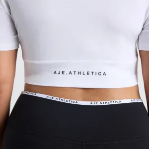 Best Aje ATHLETICA Crop Twist Front Tee 130 White