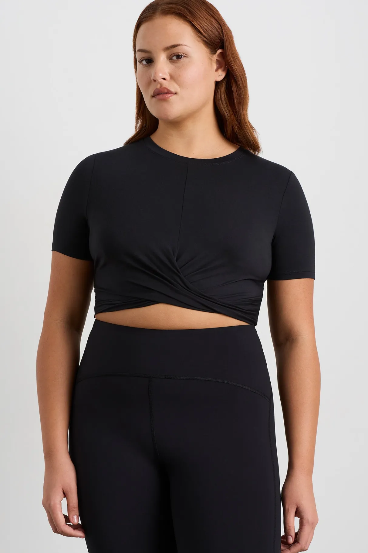 crop_twist_front_tee__5-1.webp Outlet Aje ATHLETICA Crop Twist Front Tee 130 Black