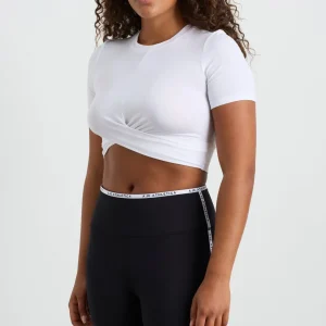 Best Aje ATHLETICA Crop Twist Front Tee 130 White