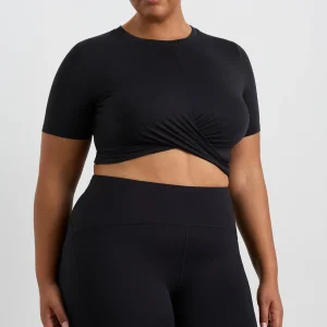 Outlet Aje ATHLETICA Crop Twist Front Tee 130 Black