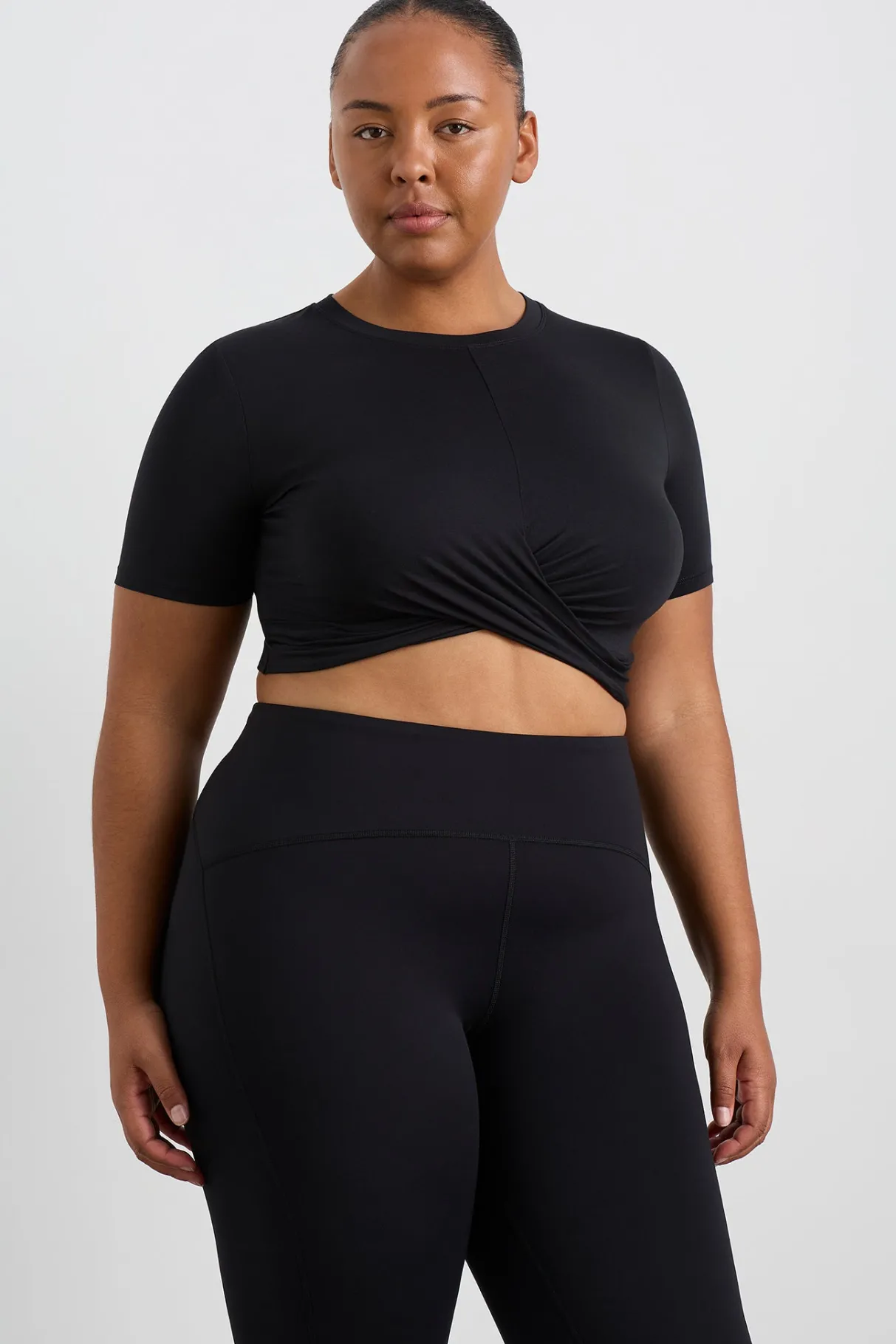 crop_twist_front_tee__9-1.webp Outlet Aje ATHLETICA Crop Twist Front Tee 130 Black