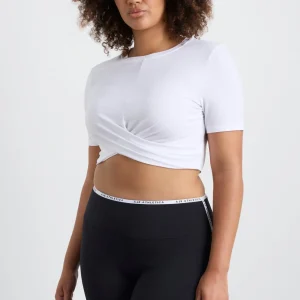 Best Aje ATHLETICA Crop Twist Front Tee 130 White