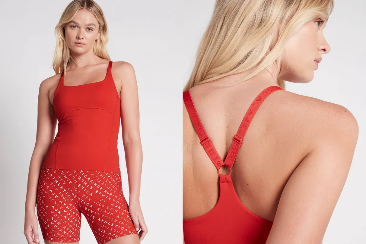 cropped_adjustable_strap_racerback_tank__16.webp Sale Aje ATHLETICA Cropped Adjustable Strap Racerback Tank 117 Garnet Red