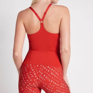 Sale Aje ATHLETICA Cropped Adjustable Strap Racerback Tank 117 Garnet Red