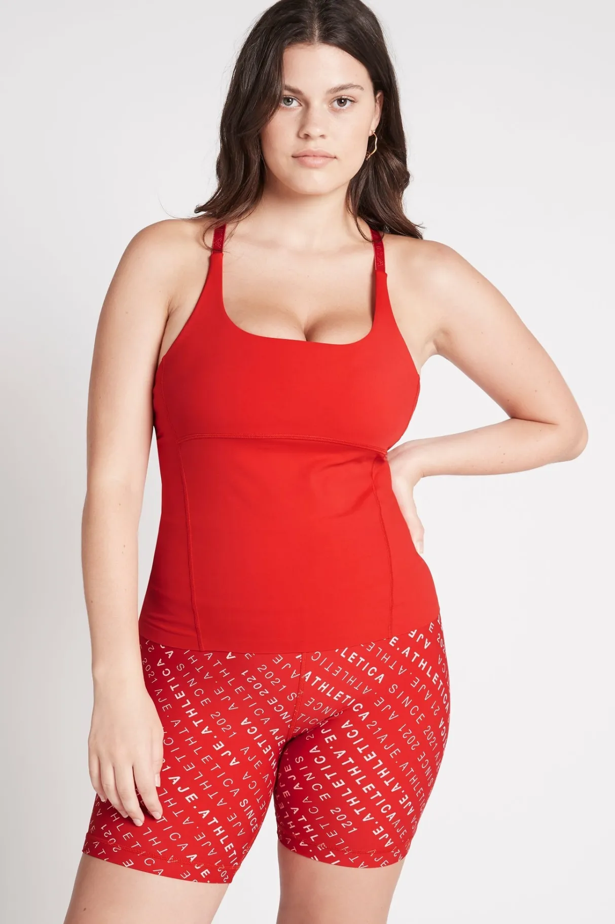 cropped_adjustable_strap_racerback_tank__6.webp Sale Aje ATHLETICA Cropped Adjustable Strap Racerback Tank 117 Garnet Red