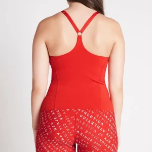Sale Aje ATHLETICA Cropped Adjustable Strap Racerback Tank 117 Garnet Red