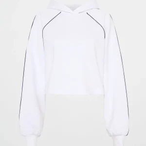 Online Aje ATHLETICA Cropped Contrast Hoodie 405 White