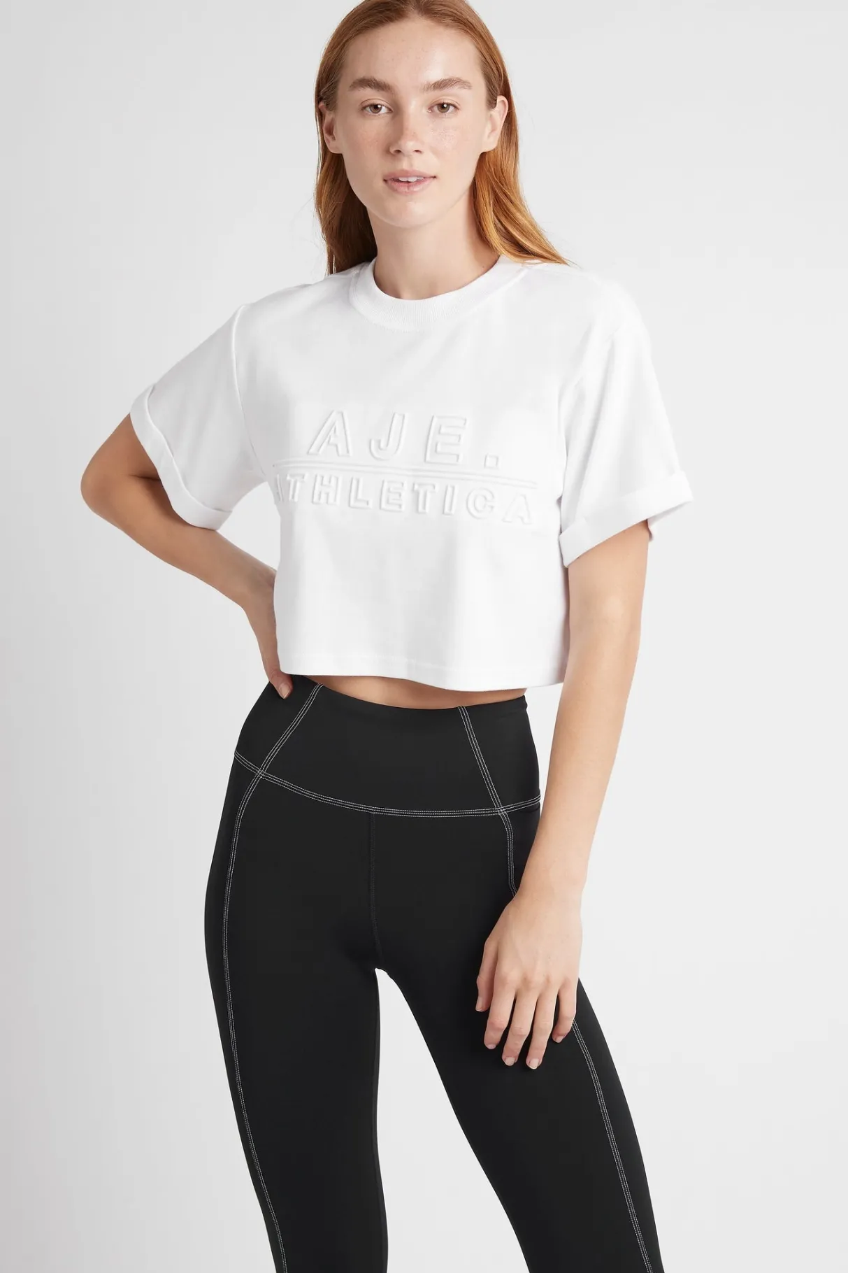 cropped_embossed_classic_logo_tshirt__0.webp Hot Aje ATHLETICA Cropped Embossed Classic Logo T-Shirt 105 White