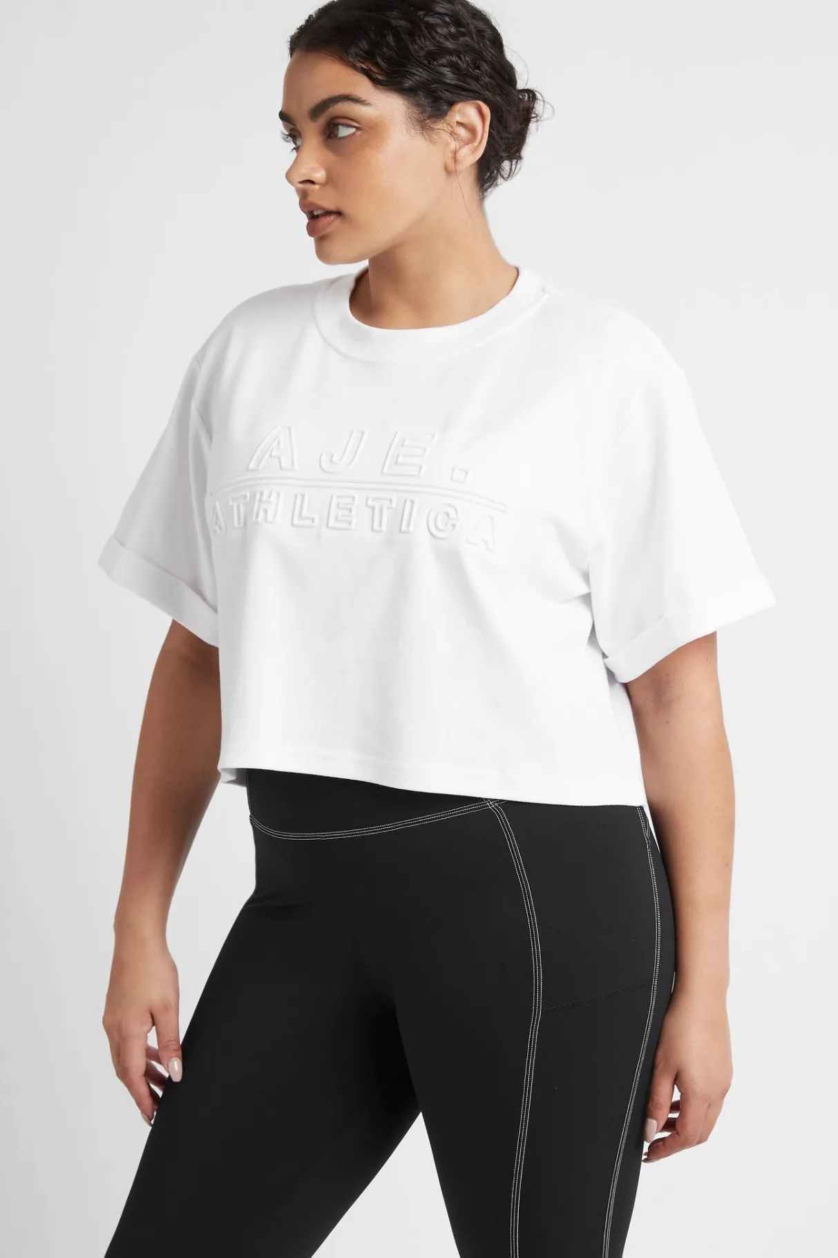 cropped_embossed_classic_logo_tshirt__12.webp Hot Aje ATHLETICA Cropped Embossed Classic Logo T-Shirt 105 White