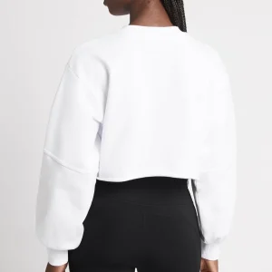 Best Sale Aje ATHLETICA Cropped Embossed Logo Crew Jumper 413 White
