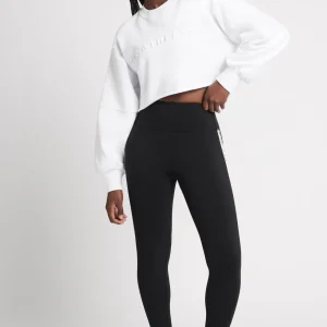 Best Sale Aje ATHLETICA Cropped Embossed Logo Crew Jumper 413 White