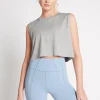 Online Aje ATHLETICA Cropped Embossed Signature Logo Tank 112 Grey Marle