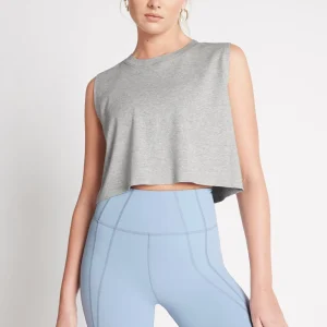 Online Aje ATHLETICA Cropped Embossed Signature Logo Tank 112 Grey Marle