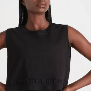 Cheap Aje ATHLETICA Cropped Embossed Signature Logo Tank 106 Black