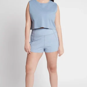 Cheap Aje ATHLETICA Cropped Embossed Signature Logo Tank 112 Steel Blue