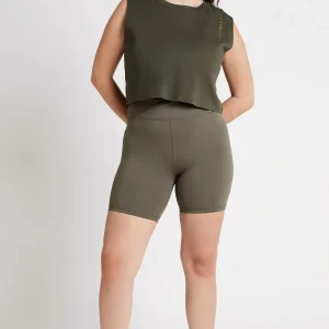Best Aje ATHLETICA Cropped Embossed Signature Logo Tank 112 Forest Green
