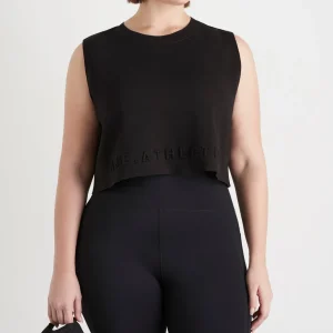 Cheap Aje ATHLETICA Cropped Embossed Signature Logo Tank 106 Black