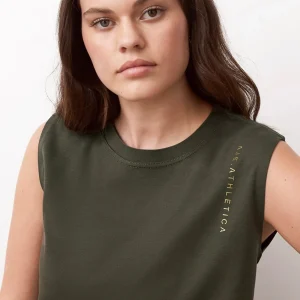Best Aje ATHLETICA Cropped Embossed Signature Logo Tank 112 Forest Green