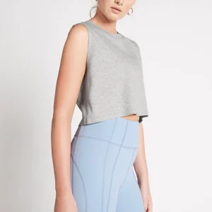 Online Aje ATHLETICA Cropped Embossed Signature Logo Tank 112 Grey Marle