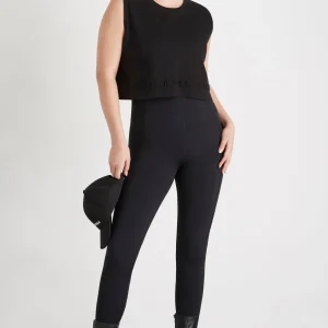 Cheap Aje ATHLETICA Cropped Embossed Signature Logo Tank 106 Black