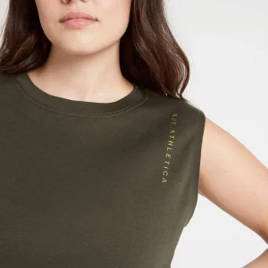 Best Aje ATHLETICA Cropped Embossed Signature Logo Tank 112 Forest Green