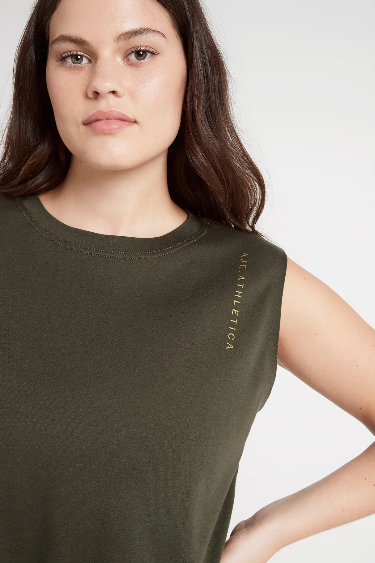 cropped_embossed_signature_logo_tank__8-4.webp Best Aje ATHLETICA Cropped Embossed Signature Logo Tank 112 Forest Green