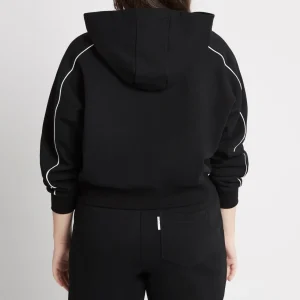 Cheap Aje ATHLETICA Cropped Essential Contrast Piping Hoodie 405 Black/White