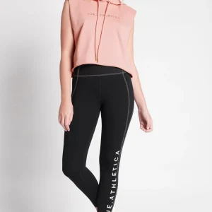 Clearance Aje ATHLETICA Cropped Established Short Sleeve Hoodie 402 Rose Quartz