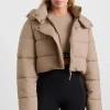 Fashion Aje ATHLETICA Cropped Hooded Puffer Jacket 764 Dune